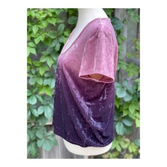 American Eagle Velvet Ombre Short Sleeve Shirt - Picture 3 of 6